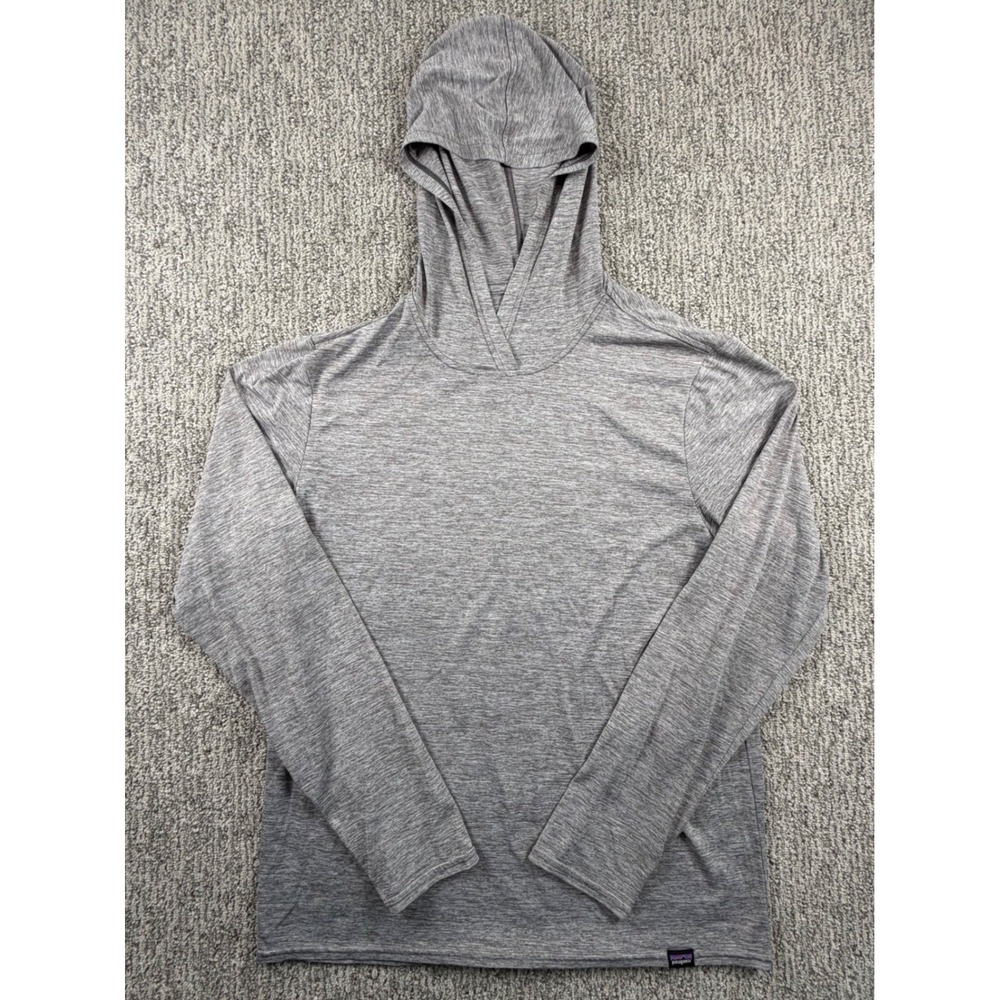Patagonia Capilene Cool Daily Hoody Mens Small Grey Heather Sun Shirt Hooded